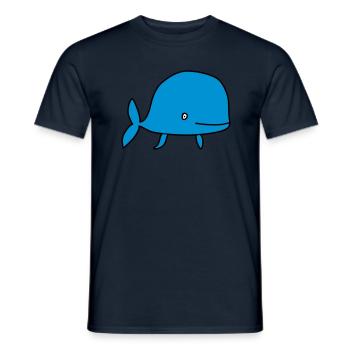Whale / Wal / Baleine /Baby / Bébé / Birth [S] - Men's T-Shirt - navy - Front - AI Model Male 178 light (178cm)