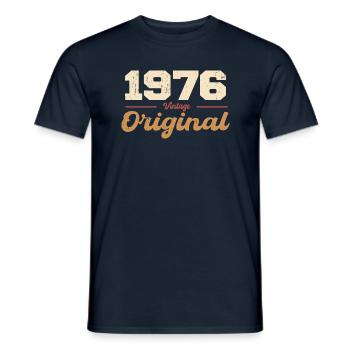 1976 Vintage Anniversaire Rétro Cadeau 1976 - T-shirt homme - marine - Devant - AI Model Male 178 light (178cm)