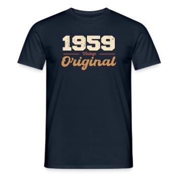 1959 Vintage Anniversaire Rétro Cadeau 1959 - T-shirt homme - marine - Devant - AI Model Male 178 light (178cm)