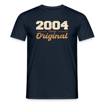 2004 Vintage Anniversary Retro Gift 2004 - Men's T-Shirt - navy - Front - AI Model Male 178 light (178cm)