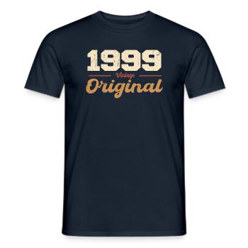 1999 Vintage Anniversary Retro Gift 1999 - Men's T-Shirt - navy - Front - AI Model Male 178 light (178cm)
