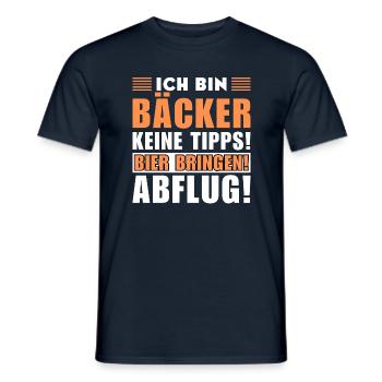 Ich bin Bäcker - Keine Tipps! Bier bringen - Männer T-Shirt - Navy - Vorne - AI Model Male 178 light (178cm)
