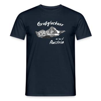 Großglockner - on top of Austria - mountain panorama - Men's T-Shirt - navy - Front - AI Model Male 178 light (178cm)