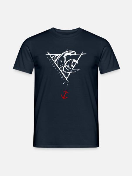 OSTSEELIEBE - AnkerVerrückt nach Meer - DesignArt - Männer T-Shirt - Navy