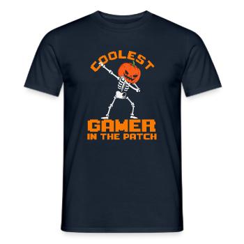 Kids Halloween Coolest Gamer In The Patch Boys - Men's T-Shirt - navy - Front - AI Model Male 178 light (178cm)