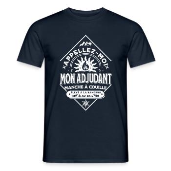 Call me my Adjutant, Manche Band to C.. Cb - Men's T-Shirt - navy - Front - AI Model Male 178 light (178cm)