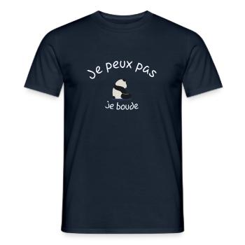 je peux pas boude noir - T-shirt homme - marine - Devant - AI Model Male 178 light (178cm)
