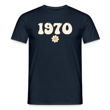 1970 - Cadeau né en 1970 - T-shirt homme - marine - Devant - AI Model Male 178 light (178cm)