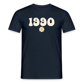 1990 - Cadeau né en 1990 - T-shirt homme - marine - Devant - AI Model Male 178 light (178cm)