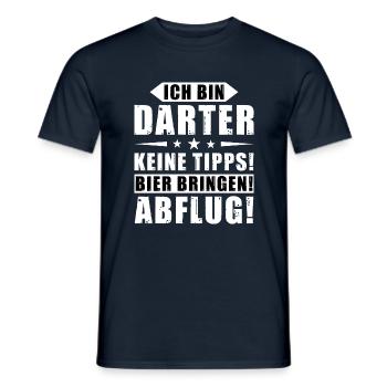 Ich bin Darter - Keine Tipps! Bier bringen! - Männer T-Shirt - Navy - Vorne - AI Model Male 178 light (178cm)
