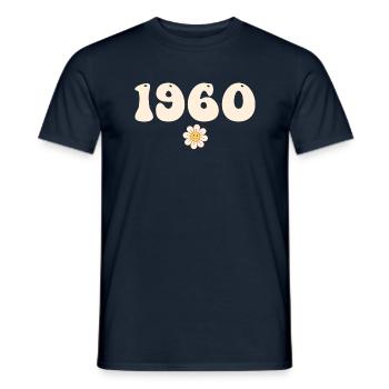 1960 - Geschenk geboren 1960 - Männer T-Shirt - Navy - Vorne - AI Model Male 178 light (178cm)