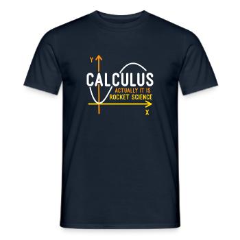 Le calcul est la science de fusée - T-shirt homme - marine - Devant - AI Model Male 178 light (178cm)