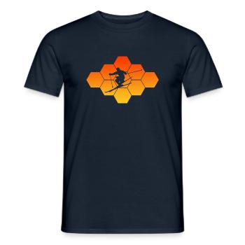 Ski Geschenkidee Skiing - Männer T-Shirt - Navy - Vorne - AI Model Male 178 light (178cm)