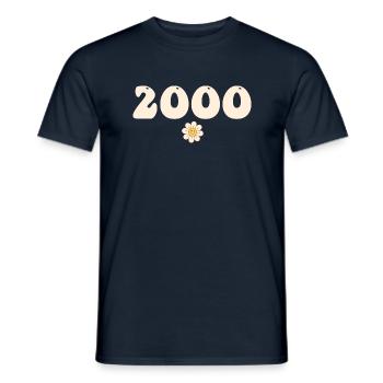 2000 - Geschenk geboren im Jahr 2000 - Männer T-Shirt - Navy - Vorne - AI Model Male 178 light (178cm)