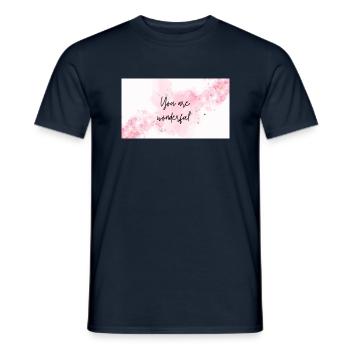 Du bist wunderbar - Männer T-Shirt - Navy - Vorne - AI Model Male 178 light (178cm)