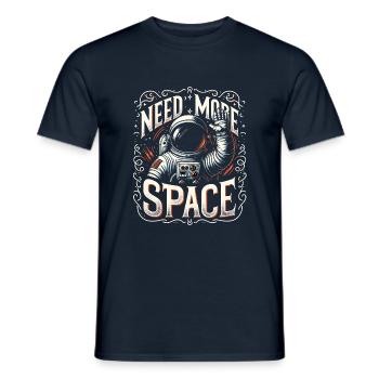 J'ai besoin de plus d'espace et de vagues d'astronautes - T-shirt homme - marine - Devant - AI Model Male 178 light (178cm)