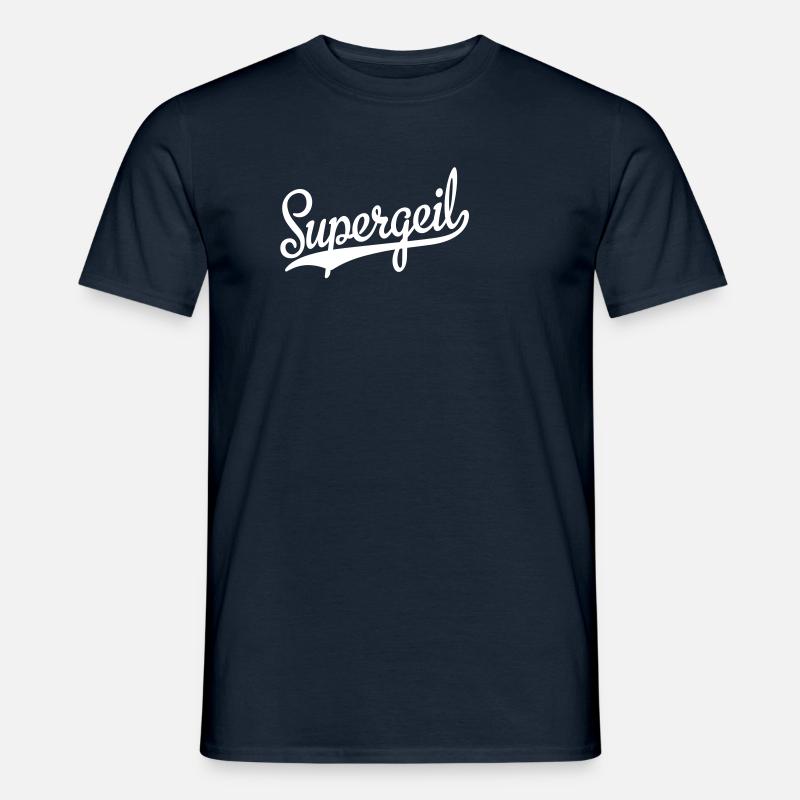 Supergeil - Männer T-Shirt - Navy