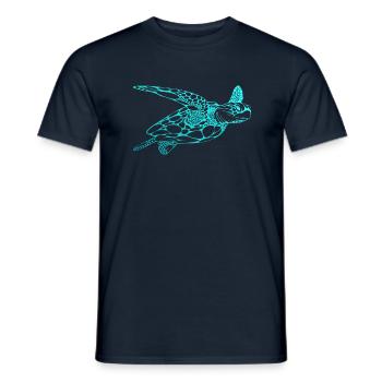 Tortue Plongée Dive Diving Scuba - T-shirt homme - marine - Devant - AI Model Male 178 light (178cm)