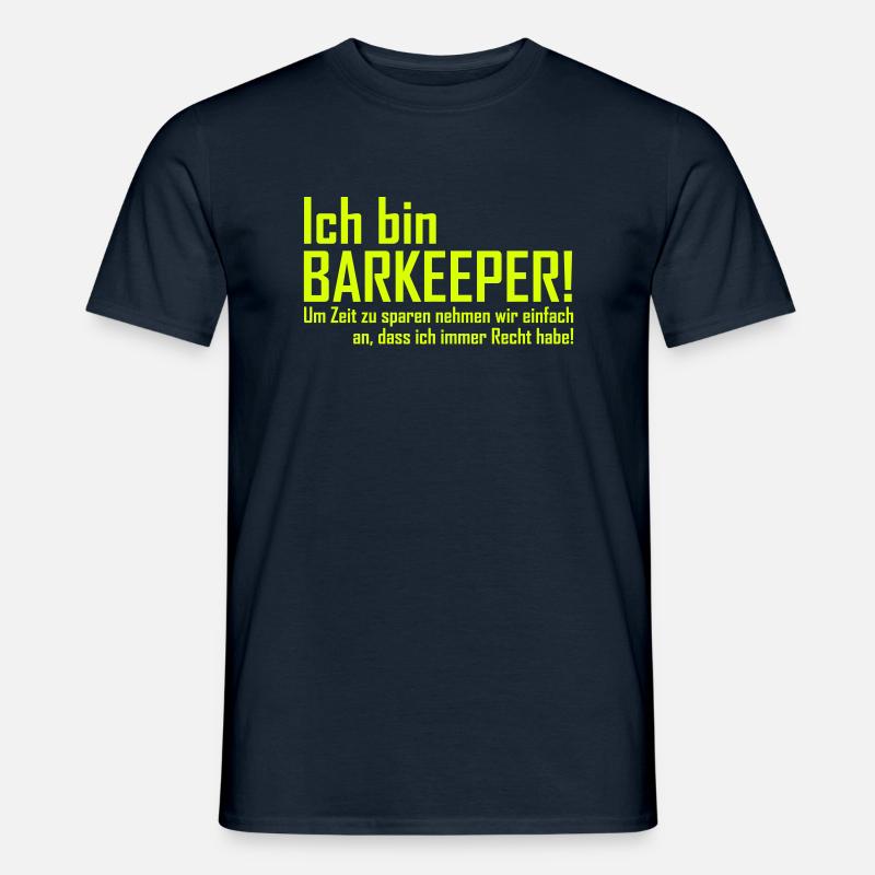ich bin barkeeper - Männer T-Shirt - Navy