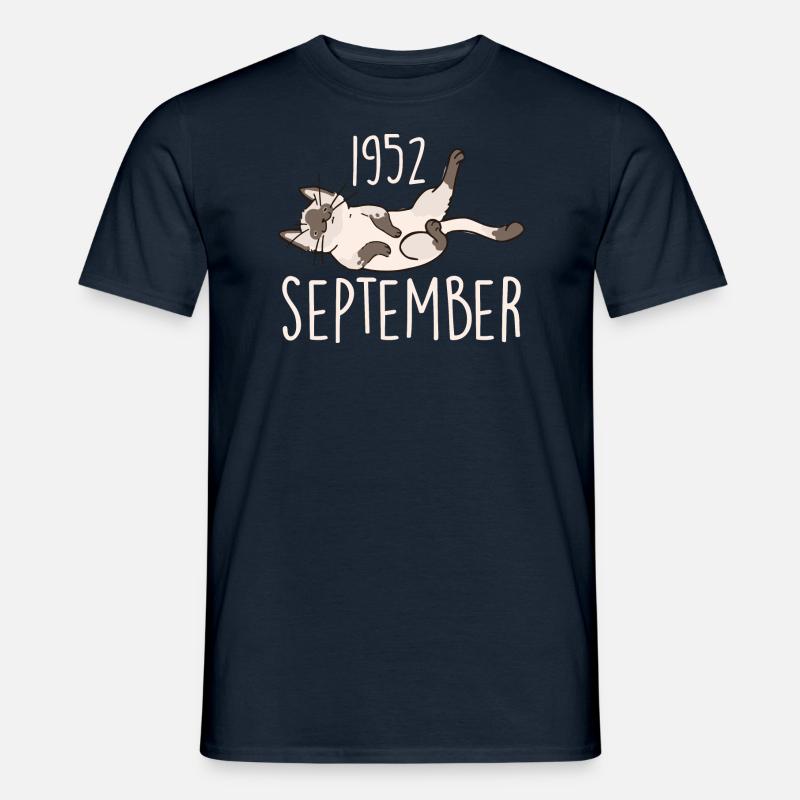 Legende September 1952 Jubiläumsgeschenk 1952 - Männer T-Shirt - Navy