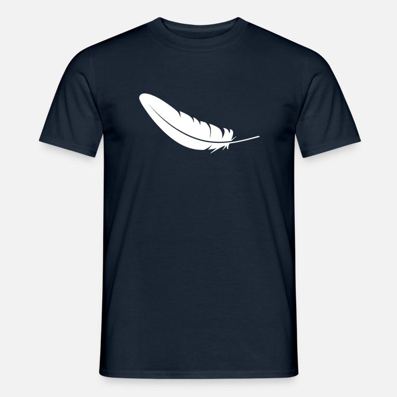 Feder - Männer T-Shirt - Navy