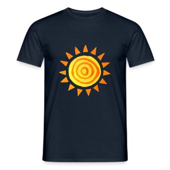Summer, sun, sunshine // travel, vacation - Men's T-Shirt - navy - Front - AI Model Male 178 light (178cm)