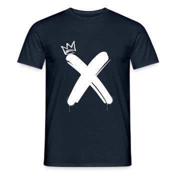 X - Men's T-Shirt - navy - Front - AI Model Male 178 light (178cm)