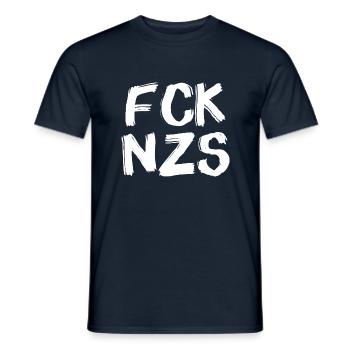 FCK NZS W24 - Men's T-Shirt - navy - Front - AI Model Male 178 light (178cm)