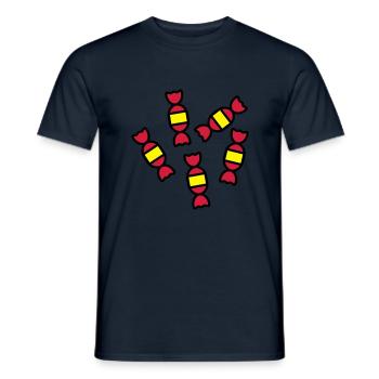 bonbons_2_f3 - T-shirt homme - marine - Devant - AI Model Male 178 light (178cm)