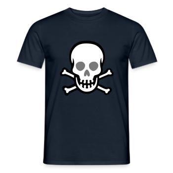 death skull 3 - Men's T-Shirt - navy - Front - AI Model Male 178 light (178cm)
