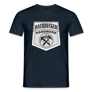 DACHDECKER Handwerk - Männer T-Shirt - Navy - Vorne - AI Model Male 178 light (178cm)