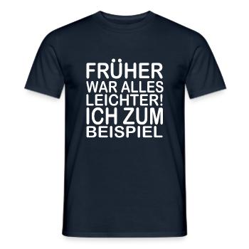 Fun Spaß Lustige - Männer T-Shirt - Navy - Vorne - AI Model Male 178 light (178cm)