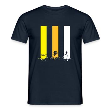 triathlon swim bike run - Männer T-Shirt - Navy - Vorne - AI Model Male 178 light (178cm)