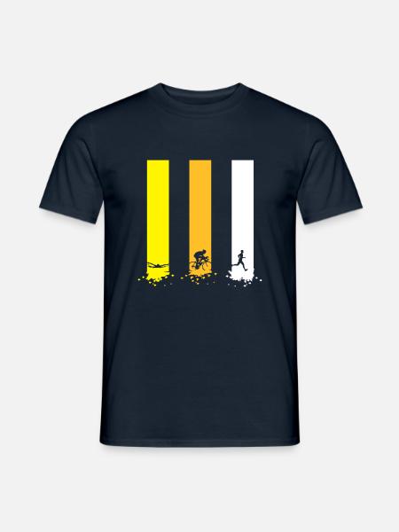 Triathlon Swim Bike Run - Men's T-Shirt - navy