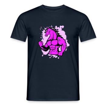 Licorne forte 1 - T-shirt homme - marine - Devant - AI Model Male 178 light (178cm)