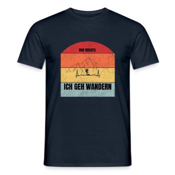 Mir Reichts ! ich geh Wandern - Männer T-Shirt - Navy - Vorne - AI Model Male 178 light (178cm)