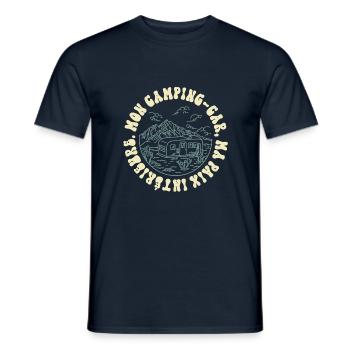 Mon camping-car, ma paix intérieure - T-shirt homme - marine - Devant - AI Model Male 178 light (178cm)