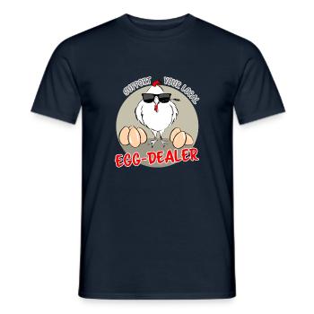 Support Your Local Egg Dealer grey - Men's T-Shirt - navy - Front - AI Model Male 178 light (178cm)