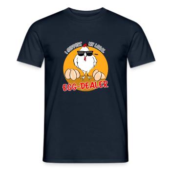 I support my local egg dealer orange - Männer T-Shirt - Navy - Vorne - AI Model Male 178 light (178cm)
