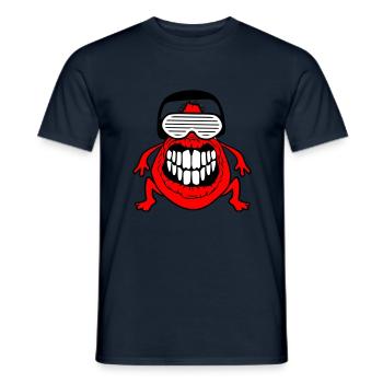DJ Horreur Monstre Alien Alien Musique de fête - T-shirt homme - marine - Devant - AI Model Male 178 light (178cm)
