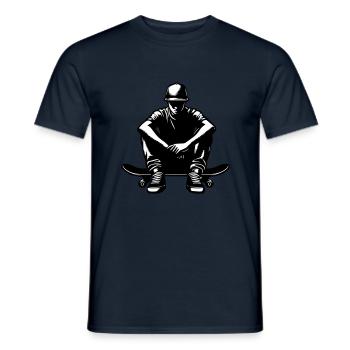 Skateboarder - T-shirt homme - marine - Devant - AI Model Male 178 light (178cm)