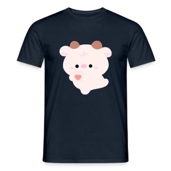 Liebe Kuh - Männer T-Shirt - Navy - Vorne - AI Model Male 178 light (178cm)