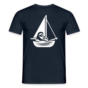 Summer Sailing Sloth Silhouette Cool - Men's T-Shirt - navy - Front - AI Model Male 178 light (178cm)