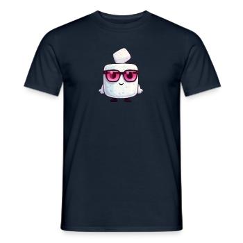 Guimauve Kawaii avec lunettes de soleil - T-shirt homme - marine - Devant - AI Model Male 178 light (178cm)