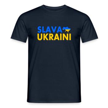 Slava ukraini - Men's T-Shirt - navy - Front - AI Model Male 178 light (178cm)