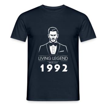 33rd Birthday Living Legend (GENT) since 07/1992 - Men's T-Shirt - navy - Front - AI Model Male 178 light (178cm)