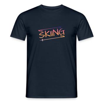 Skiing skiing - Männer T-Shirt - Navy - Vorne - AI Model Male 178 light (178cm)