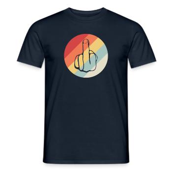 fuck you, fuck off, fucking, fuck, middlefinger - Männer T-Shirt - Navy - Vorne - AI Model Male 178 light (178cm)