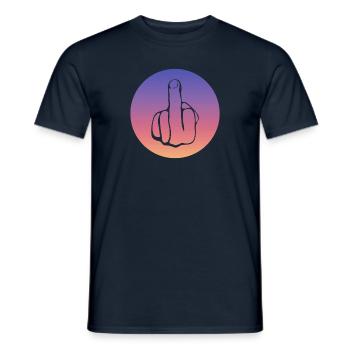 Fuck, Fuck You, Fuck Off, Fucking, Mittelfinger - Männer T-Shirt - Navy - Vorne - AI Model Male 178 light (178cm)