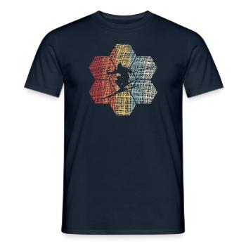 skiing - Männer T-Shirt - Navy - Vorne - AI Model Male 178 light (178cm)